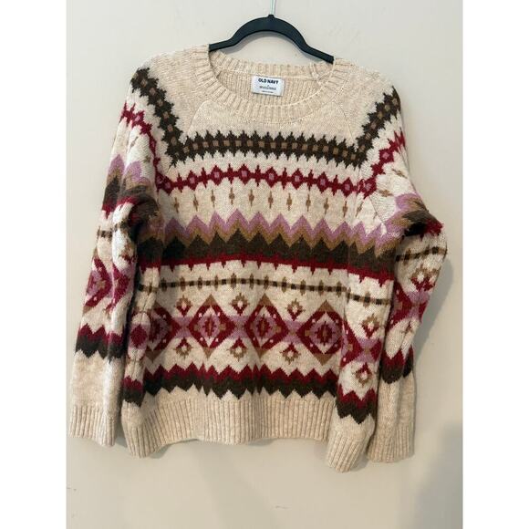 Old Navy Shaker Stitch Soft Wool Blend Pullover Sweater - Women's Size M - Picture 2 of 8